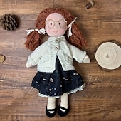 abordables Poupées-Poupée Waldorf en coton, poupée d&#039;artiste, mini-poupée à habiller faite à la main, emballage cadeau d&#039;Halloween, bénédiction pour cadeaux de Noël