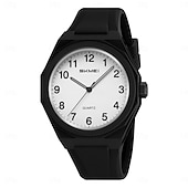 abordables Montres à quartz-Montre quartz SKMEI pour femmes hommes et enfants grand cadran montre-bracelet décontractée lumineuse étanche en silicone