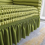 cheap Sofa Cover-3D Bubble Lattice Elegant Stretch Sofa Cover Loveseat Cover Couch Cover Spandex Elastic Sofa Slipcover Protector with Skirt