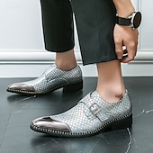economico Formale-Scarpe da uomo con fibbia in oro metallizzato e cinturino alla caviglia – scarpe eleganti da festa con dettagli borchiati per eventi alla moda