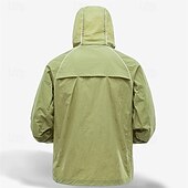 preiswerte Sportjacke-Herren Leichte Jacke Outdoorjacke Hautjacke Freizeitjacke Urlaub Täglich UPF50+ Windjacke Tasche Sommer Frühling Einfach Mode Klassisch Mit Kapuze Regulär Schwarz Elfenbein Hellgrün Orange Grün Jacken