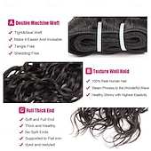baratos 3 conjuntos de extensões de cabelo natural-3 pacotes de cabelo humano brasileiro, extensões de cabelo humano com ondas d'água, 8-28 polegadas, 300g