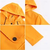 abordables veste active-Femmes Manteau Confortable Avec Poches Fermeture intégrale Mode street style Uni Extérieur Décontracté Quotidien Long À capuche Coupe régulière manche longue Vêtements d&#039;extérieur Noir Jaune Rose