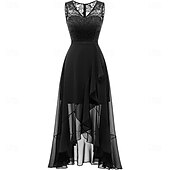 preiswerte Bodenlänge-A-Linie Brautmutterkleid Elegant V Ausschnitt Asymmetrisch Chiffon Ärmellos mit Einfarbig 2025