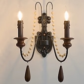 abordables Apliques de pared para interior-Apliques de pared negros de 1 luz, apliques de pared modernos, apliques de pared de estilo rústico con pantalla de vidrio transparente, apliques de pared para sala de estar, dormitorio, escalera,