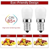رخيصةأون لمبة شكل أنبوب LED-10 قطع 2 واط e14 led لمبة ثلاجة لمبة ذرة ثلاجة تيار متردد 220 فولت led مصباح أبيض/أبيض دافئ smd2835 استبدال ضوء الهالوجين