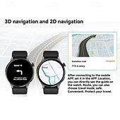 abordables Montres connectées-HD21 Montre intelligente 1.43 pouce Smartwatch Montre Connectée Bluetooth Minuterie Rappel d&#039;appel Moniteur de Fréquence Cardiaque Rappel sédentaire Trouver mon Appareil Compatible avec Android iOS