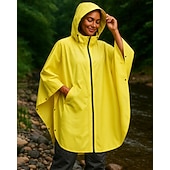 cheap Outdoor Jackets-Unisex waterproof jacket Rain Coat Outdoor Waterproof Hiking Outfits Hiking Clothes Spring Autumn / Fall Top Camping / Hiking / Caving Running Solid Color Yellow