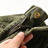 baratos Calças Cargo-Homens Calças Cargo Calças Cintura elástica Com Cordão Bolso multi Tecido Vestível Ao ar livre Diário Acampar e Caminhar Moda Clássico Verde Cáqui