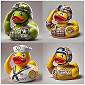 Недорогие Статуи-Статуэтка утки из смолы в виде утки-солдата для украшения полки или стола, патриотическое армейское украшение в виде утки в подарок ветеранам или коллекционерам