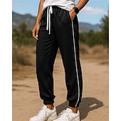 baratos Calças de Corrida &amp; Meias-Homens Calças de Corrida Calças esportivas Calça de moletom jogger Bolsos Com Cordão Calças Roupa Esportiva Ginásio Dar certo Leve Respirável Pesca Equitação Corrida Ajuste Largo Roupa de esporte