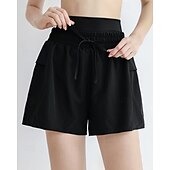 economico Pantaloni corti da corsa-Per donna Pantaloncini da corsa con collant Shorts da allenamento 2 in 1 Coulisse Vita Alta Pantaloni Athleisure Palestra Allenamento Elastico Traspirante Allenamento in Palestra All&#039;aperto Corsa