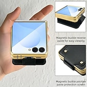 お買い得  サムスン用ケース-電話 ケース 用途 サムスンのギャラクシー Zフリップ7 Zフリップ6 Z Flip 5 Z Flip 4 Z Flip 3 バックカバー 全身保護 リングバックル 耐衝撃 レトロ風 TPU PUレザー