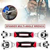 baratos Ferramentas Manuais-Kit de ferramentas multifuncionais com chave de soquete universal 52 em 1 para reparo doméstico e manutenção de automóveis, conjunto de ferramentas manuais tudo-em-um rotativo de 8 a 21 mm