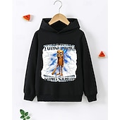 billiga Pojkens 3D Sporter &amp; Spel-Pojkars avslappnad långärmad huvtröja med tung tung tung sahur-tryck vår höst mode streetwear barn 4-12 år huva utomhus daglig normal passform