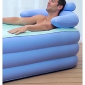 economico Attività all&#039;Aperto-Vasca idromassaggio gonfiabile semplice, vasca idromassaggio portatile per esterni, vasca fredda con portabicchieri, poggiatesta, cuscino e pompa dell&#039;aria elettrica wireless. Spa gonfiabile per bagno