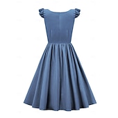 preiswerte Kleider-Retro Vintage 1950er Renaissance Swing-Kleid Ausgestelltes Kleid Passform und Flare A-Linie Kostüm Damen Halloween Karneval Urlaub Lässig Retro-Mottoparty Erwachsene Kleid Frühling &amp; Sommer