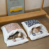 economico Copridivano per animali domestici-Cuccia per gatti, cuccia per gatti da interno, morbida e confortevole, graziosa cuccia per gatti, con cuscino imbottito lavabile, cuccia chiusa per gatti, cuccia per gatti, rifugio, tenda per cani di