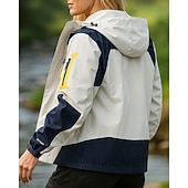 billige Vanntette jakker-Dame Softshell jakke Turjakke Hardshell jakke Utendørs Vanntett Vindtett Lettvekt Turantrekk Turklær Vår Høst Topper Camping / fotturer / grotting Løp Lapper Mørkegrå Hvit Rosa