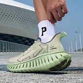 levne Pánské tenisky-Bílé atletické tenisky pro muže – lehké běžecké boty se stylovým designem, ideální do posilovny, na sport i do každodenních aktivit