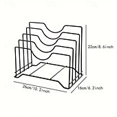 cheap Kitchen Storage-Pot Lid Holder and Cutting Board Organizer, Freestanding Iron Drain Rack for Kitchen Countertop, Cabinet or Shelf, Multipurpose Kitchen Organizer and Storage Accessory