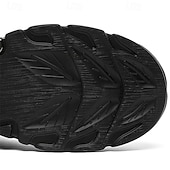 economico Stivali da motociclista-Per uomo Stivali Stivali da biker Camminata Vintage Casual Britannico Microfibra Confortevole Antiscivolo Caldo Stivaletti Mocassino Fascia Elastica Nero Argento Autunno Inverno