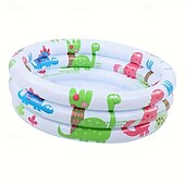 cheap Kiddie Pools-23 Inch Round Inflatable Toddlers Swimming Pool with Thickened PVC Material Portable Swimming Pool for Little Ones 3-Layer Design Smooth Surface 4 Air Vents Mixed Colors Perfect for Parties