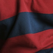 Herr Horisontella Strips Rugby Polo Långärmad Polotröjor Skjortor med krage Sportkläder Ledigt Skola Utomhus Fritids- 3D-utskrift Vår Höst Vinter Rubinrött Blå Purpur