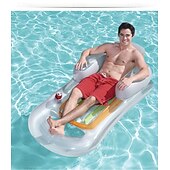 cheap Outdoor Activity-Floating Bed Inflatable Pool Float Summer Outdoor Inflatable Beach Swimming Pool Float Water LoungerPortable Inflatable ReclinerComfortable Floating Bed &amp; Floating Chair Pool Raft for Adult