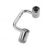 cheap Kitchen Utensils &amp; Gadgets-U-Shape Universal Faucet Splash Proof Extender with Rotatable Joint C Type Mechanical Arm Design for Bathroom Sink Water Saving Bubbler Tap Attachment for Easy Washing