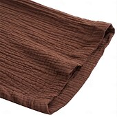 abordables Classique-Homme Pantalons en Lin Pantalons Pantalon d&#039;été Taille Élastique Cordon de serrage Jambe Droite Uni Confort Respirant Longueur complète Extérieur Occasionnel Quotidien Vacances Mode Blanche Marron