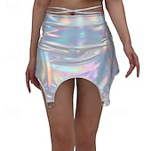 preiswerte Unterteile-Retro Vintage 1980er Rock Disco Einfarbig Damen Karnevalskostüm Halloween Karneval Pride Parade Pride-Monat Erwachsene Röcke