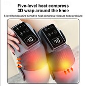 economico elettrodomestici-Massaggiatore multifunzione per gambe e ginocchia, riscaldamento articolare, massaggio vibrante, supporto per gomiti e spalle, ginocchiera termica per la circolazione sanguigna.