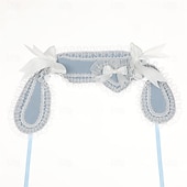 economico Accessori per acconciature-Graziosa fascia per capelli con orecchie da coniglio in stile lolita – orecchie da coniglio con fiocco, fascia per capelli in stile lolita per cosplay, feste e accessori moda