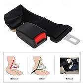 abordables Fundas de asiento para coche-Extensor de cinturón de seguridad universal para automóvil de 2 piezas con clip de hebilla, adecuado para embarazadas o personas con complexiones grandes.