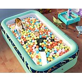 cheap Pools, Hot Tubs &amp; Supplies-Inflatable Swimming Pools, Rectangular Inflatable Swimming Pool for Kids, Family Blow up Pool, Lounge Inflatable Pool for Backyard Garden Outdoor, Easy to Inflatable