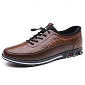 abordables Baskets-Baskets décontractées en similicuir texturé pour homme – chaussures à lacets légères pour la marche quotidienne, les voyages et le style urbain du week-end