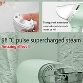 cheap Household Appliances-Handheld Steam Iron 1000W Clothing store Handheld Hanging Iron Machine Portable Folding Mini Travel Household Steam Brush Tool