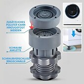 cheap Bathroom Gadgets-4 Pcs Height Adjustable Washing Machine Stand Anti Slip Furniture Base Riser Pads Shock Absorbing Feet for Refrigerator Washer Dryer Leveling Support Heavy Duty Stabilizer