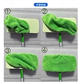 お買い得  クリーニング用品-フラットモップ用の再利用可能なモップパッド4個、ウェットとドライクリーニング用のマイクロファイバーモップ交換パッド、堅木張りの床、タイル、ラミネート用の洗えるモップクロスカバー