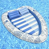 cheap Kiddie Pools-1pc Heart-Shaped Inflatable Pool Lounger with Cushion &amp; Cup Holder - Durable PVC Waterproof Floating Bed for Summer Beach &amp; Pool Parties Hydroponic Systems and Water Entertainment Relaxation