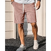 economico Pantaloncini casual-Per uomo Shorts Pantaloncini Estivi Pantaloncini casual Pantaloncini di velluto a coste Tasca Elastico in vita Coulisse Semplice Comodità Traspirante Corto All&#039;aperto Vacanza Canotta sportiva Casual