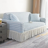 cheap Sofa Cover-3D Bubble Lattice Elegant Stretch Sofa Cover Loveseat Cover Couch Cover Spandex Elastic Sofa Slipcover Protector with Skirt
