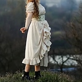 levne Kolekce pro ženy-Retro Středověké Renesanční Košile Keltské šaty Šaty inspirované Regency Viking Elfí Maškarní kostým Dámské Keltské Pirát Fantazie předvečer Všech svatých Karneval Plesová maškaráda LARP Dospělí Šaty