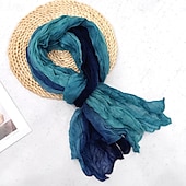 abordables Châles et étoles femme-Foulard Rectangulaire Femmes Rue Quotidien Date Noir Jaune Bleu Écharpe Bloc de Couleur