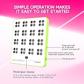 お買い得  フェイスケア用機器-ワイヤレスLED光療法パネル 顔用プロフェッショナル光子LED療法 &amp;7日間で輝くボディホームスパ
