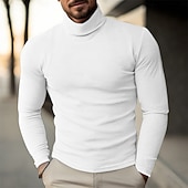 economico maglione pullover da uomo-Per uomo Maglione di Natale Maglioni di Natale Maglione per le feste Maglione Maglione a maglia A Coste Maglia Top Regolari Lavorato a maglia Semplice Dolcevita Moda Casual Vacanza Abbigliamento