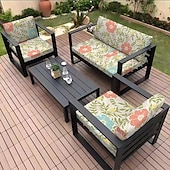abordables Housse de canapé-Housse de coussin de siège d&#039;extérieur pour patio, housses en microfibre teintées en fil floral