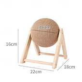 cheap Cat Toys-Sisal Cat Scratching Ball, Cat Scratcher Ball Toy with Stable Stand, Interactive Exercise Toy for Small Pet Interactive Exercise and Play