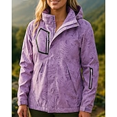 preiswerte Wasserdichte Jacken-Damen Wanderjacke Hardshelljacke Außen Wasserdicht Winddicht Wanderoutfits Wanderbekleidung Frühling Herbst Oberteil Jagd Camping / Wandern / Höhlenforschung Reisen Schwarz Weiß Rosa